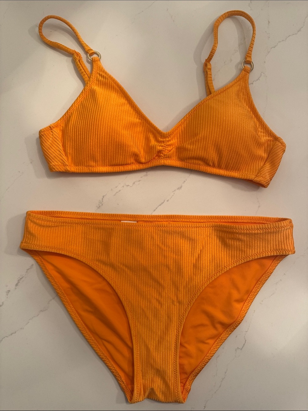 Aerie Ribbed Orange Bikini Set